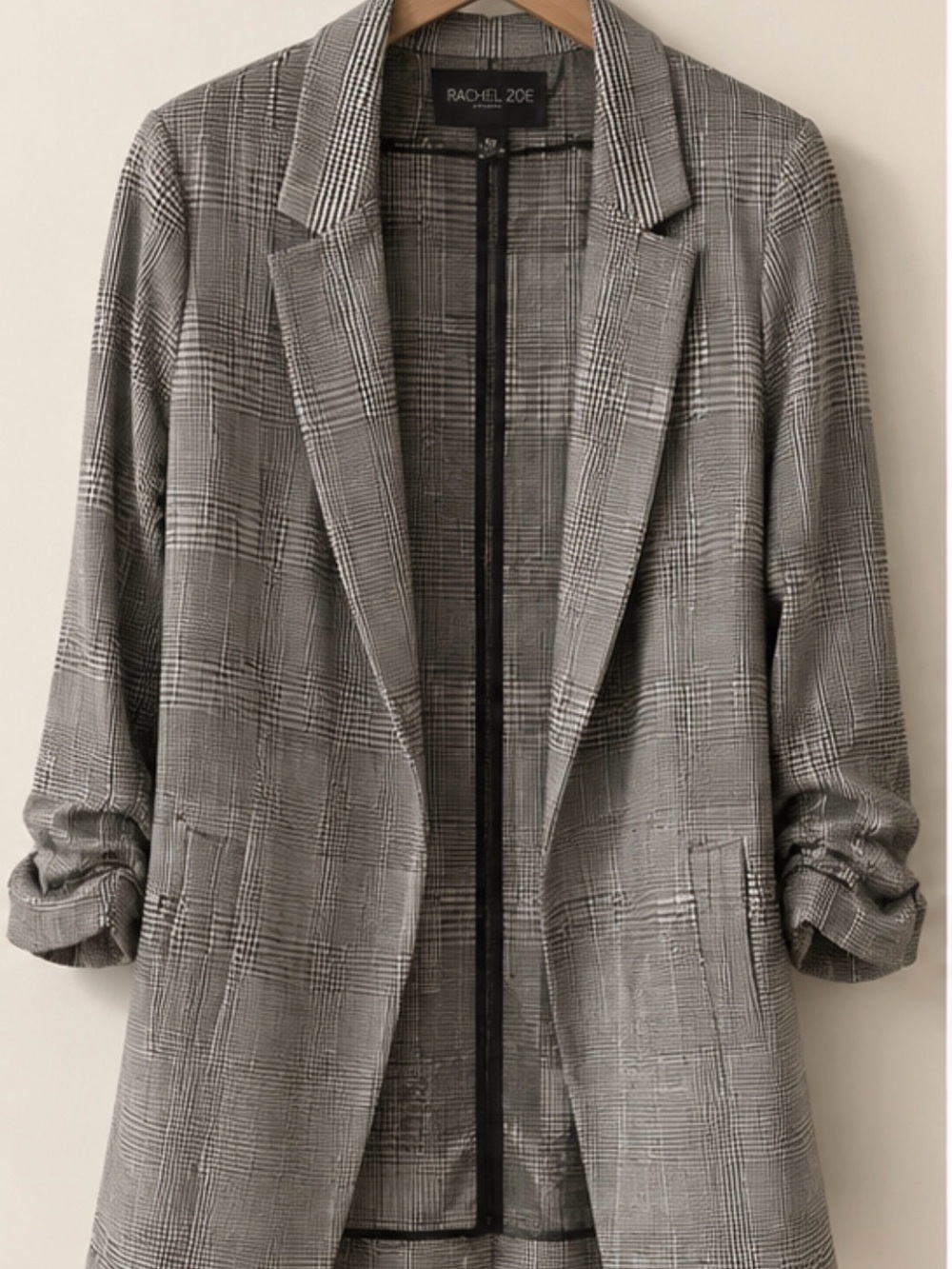 Rachel Zoe Black and White Checkered Blazer